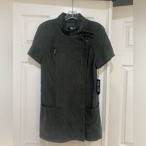 Vena‎ Cave Green Leather Mini Motor dress size XS